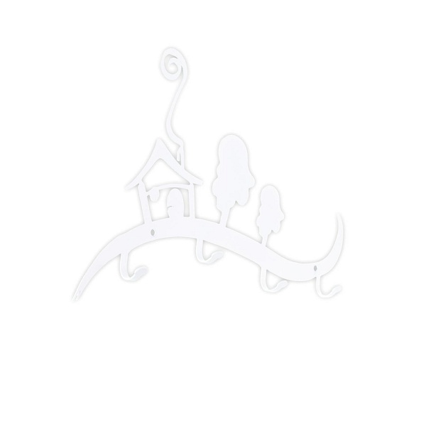 Wieszak ścienny Domek biały - Intesi